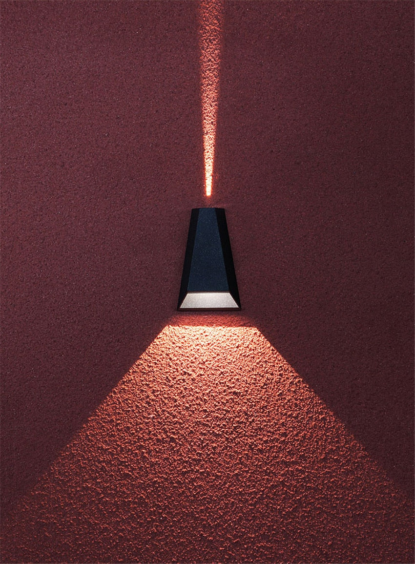 Waterproof Outdoor Pyramid LED Wall Sconce