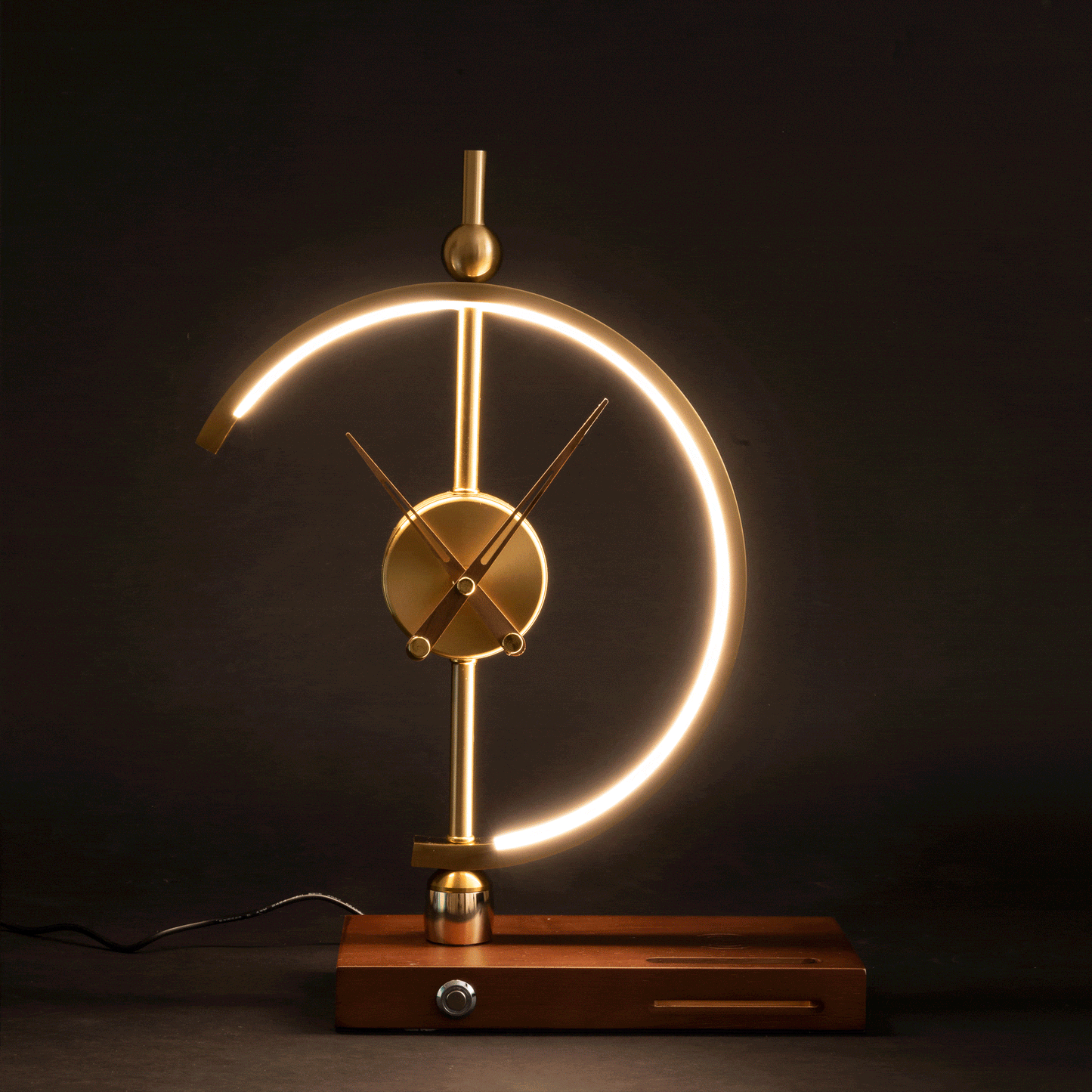 Wireless Charging Clock Lamp with LED Light and Integrated Clock