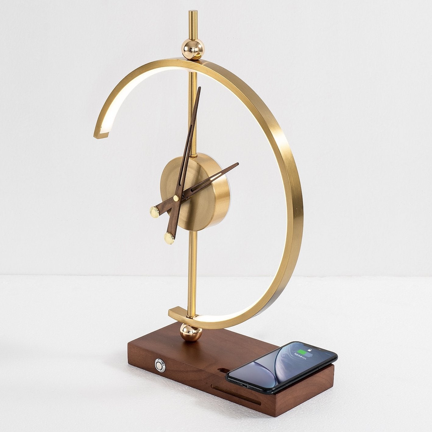 Wireless Charging Clock Lamp with LED Light and Integrated Clock