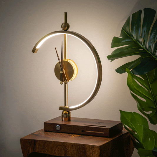 Wireless Charging Clock Lamp with LED Light and Integrated Clock
