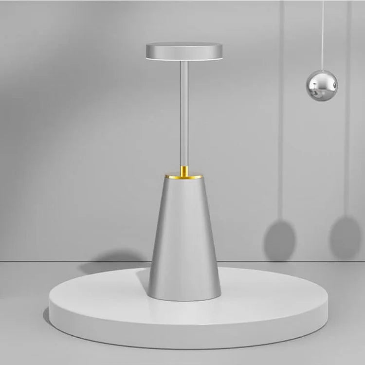 Wireless LED Table Lamp with Touch Technology - Aluminum Alloy, 3 Color Dimming, 4000mAh Battery