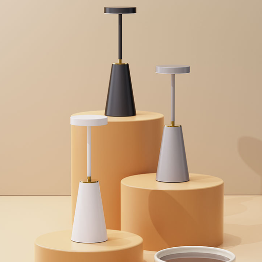 Wireless LED Table Lamp with Touch Technology - Aluminum Alloy, 3 Color Dimming, 4000mAh Battery